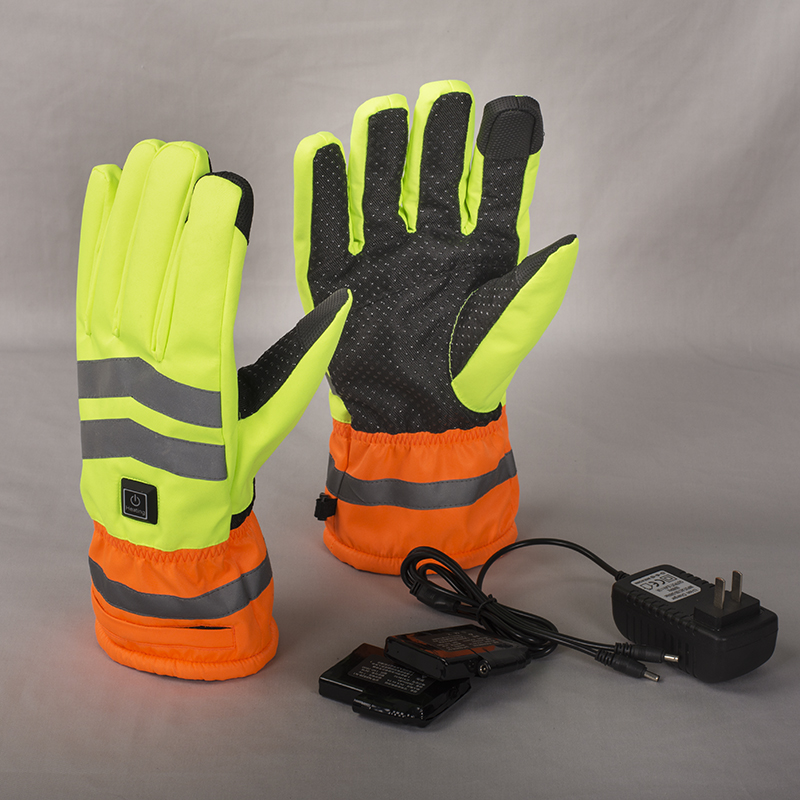 7.4V policeman HiVis Heated Gloves
